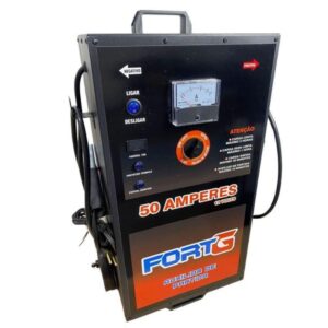 Carregador de Bateria 50A 12 Volts Bivolt com Auxiliar de Partida