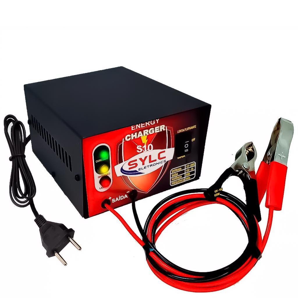 Carregador De Bateria Automotivo Partida Portátil Cabo Bivolt Rápido