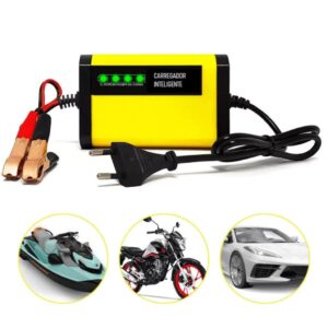 Carregador de Bateria Inteligente 12V para Moto e Carro Bivolt