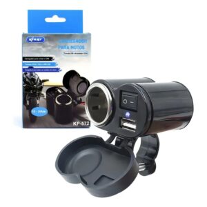 Carregador De Celular Para Moto Usb 12vdc E Usb 5vdc Knup