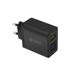 Carregador De Parede Turbo 3.0 Carga Rápida Com 3 Entradas Usb Bivolt