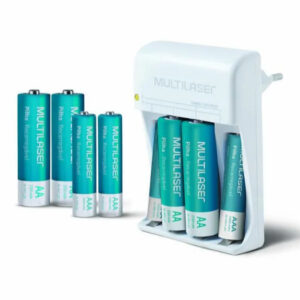 Carregador De Pilhas Multilaser Aa aaa 8 Pilhas Cb093 Bivolt