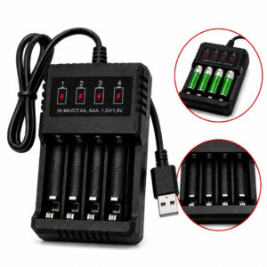 Carregador de Pilhas USB pilhas AA e Aaa Kapbom Rápido Bivolt
