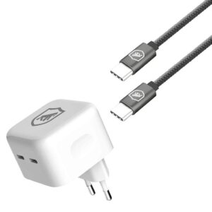 Carregador Duplo 2UN Cabo Symetric Tipo C Tipo C-Gshield