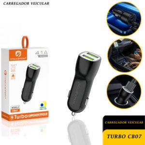 Carregador para Celular Veicular Carro Fonte 2 entradas USB H'Maston