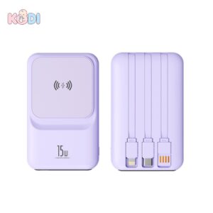 Carregador Portátil Magnético 10mAh Carregamento Rápido 15W Sem Fio e