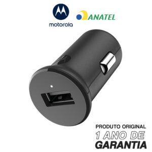 Carregador Portátil Veicular Motorola Turbo Power 15w Cabo Micro Usb