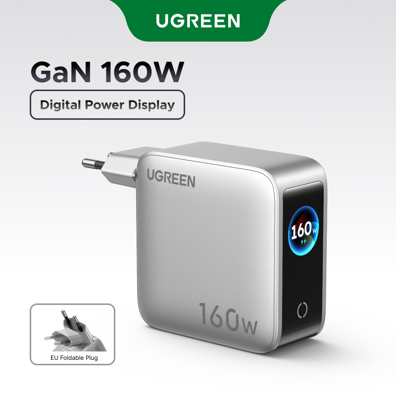 Carregador Rápido Ugreen 160W 4 Portas Ue GaN Para Iphone Samsung — Celulares e Acessórios