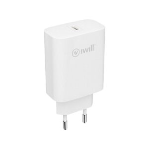 Carregador Turbo com 1 porta 33W Branco iWill