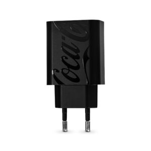 Carregador Turbo Usb-C 20W Preto PD Charger Coca-Cola
