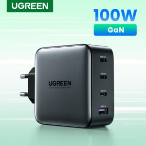 Carregador Ugreen 100W 65W GaN 3C 1A Portas Suporte PD QC PPS Scp Fcp