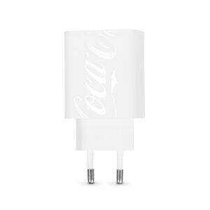 Carregador Usb-C 20W Branco PD Charger Coca-Cola