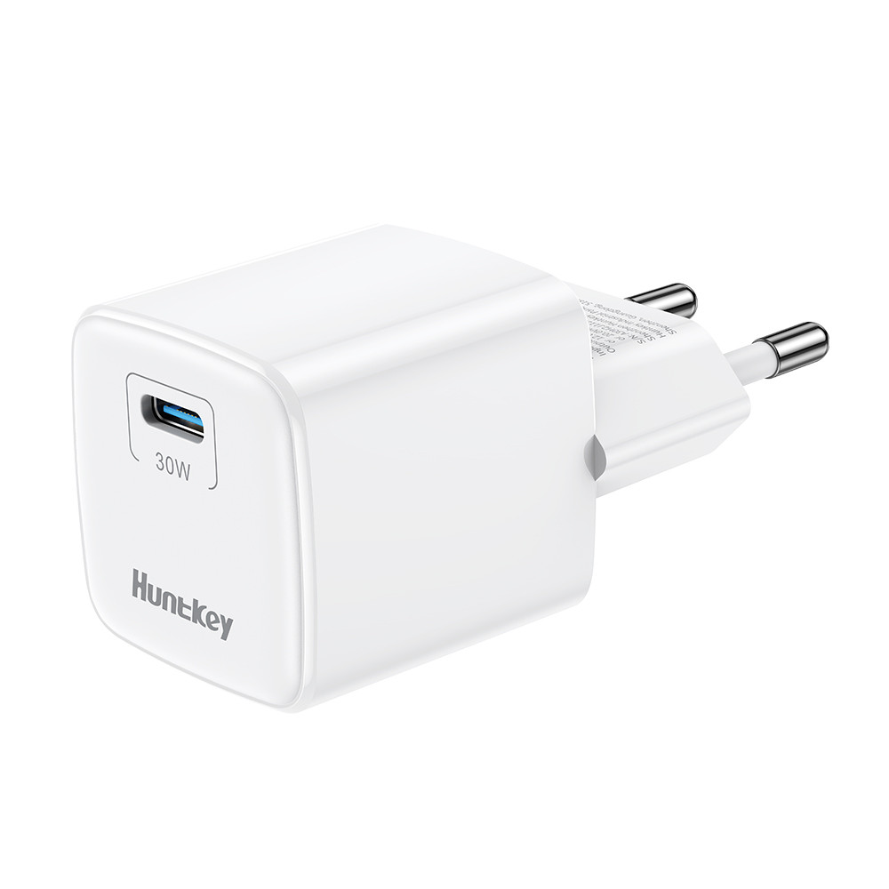 Carregador Usb C Huntkey Pro Gan Máx. 30W Branco
