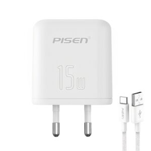 Carregador Usb Pisen 3 Porta Max 15W Branco Cabo