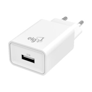 Carregador USB Universal, 1 Porta USB 2.1A, Carga Rápida, Proteção