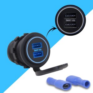 Carregador USB Universal Redondo Roadstar, 2 Entradas, para Carro