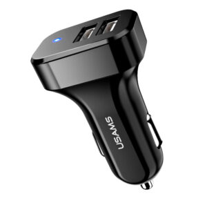 Carregador Veicular Usams Máx. 2.1A 2x Porta Usb A Preto