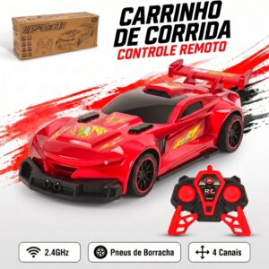 Carrinho Controle Remoto 1:10 Grande 42cm Esportivo Led 2.4ghz