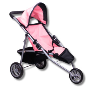 Carrinho de Boneca Com 3 Rodas Premium Rosa Castela