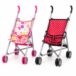 Carrinho De Boneca Dobravel Rosa Standard Castela Brinquedo Infantil