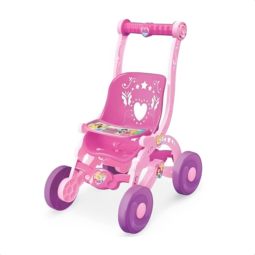 Carrinho De Boneca Princesas Infantil Disney Decorado Resistente +3 — Brinquedos
