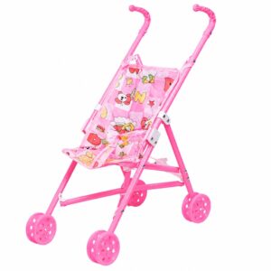 Carrinho de Boneca Rosa Standard Plástico Castela