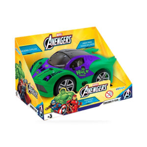 Carrinho de Brinquedo Bate e Volta 360 com Luz e Som Avengers Etitoys — Brinquedos