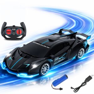 Carrinho De Controle Remoto Bugatti Brinquedo Corrida Veloz Com Luz