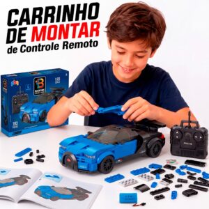Carrinho De Controle Remoto Tipo Lego Bloco De Montar 181 Peças Anda