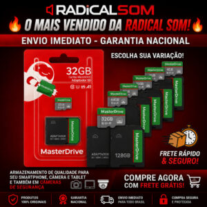 Cartão de Memória 16GB 32GB 64GB MicroSD MasterDrive MicroSDHC 4K