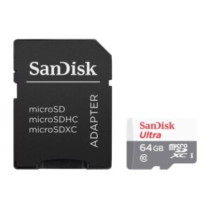Cartão de memória micro SD 64gb c adaptador Classe10 Sandisk