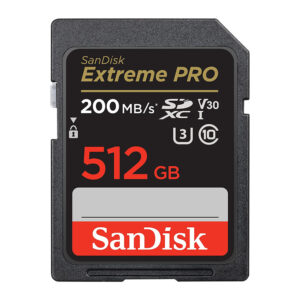Cartão de Memória Sandisk 512gb Cartão Sd Extreme Pro 200Mbs