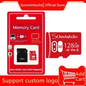 Cartão de memória SD TF em miniatura 8GB 32GB 64GB Classe 10 Cartão