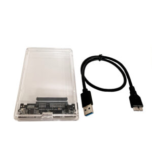 Case para HD Externo de 2,5″ Sata para USB 3.0 Transparente