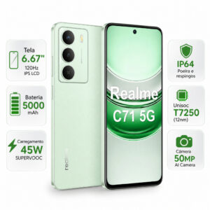 Celular realme C71 5G Smartphone 8+256 GB Original Versão Global