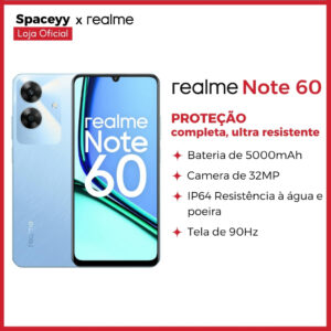 Celular Realme Note 60 Dual Sim 3GB RAM 64GB Câmera 32MP Processador