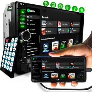 Central Multimídia Universal 2 Din Mp5 Espelhamento Android Ios
