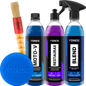 Cera Blend Spray Restaurax Revitaliza Plásticos Moto-V Shampoo