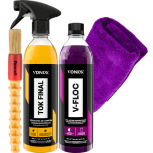 Cera Liquida Tok Final Manutenção Brilho V-Floc Shampoo Vonixx Pano