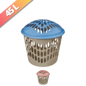 Cesto Organizador para Roupas c Tampa Telado 45L Baby Usual