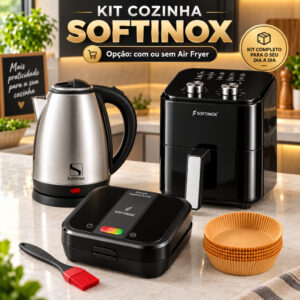 Chaleira Elétrica 1,8L Kit Cozinha Com ou Sem Air Fryer 4,2L