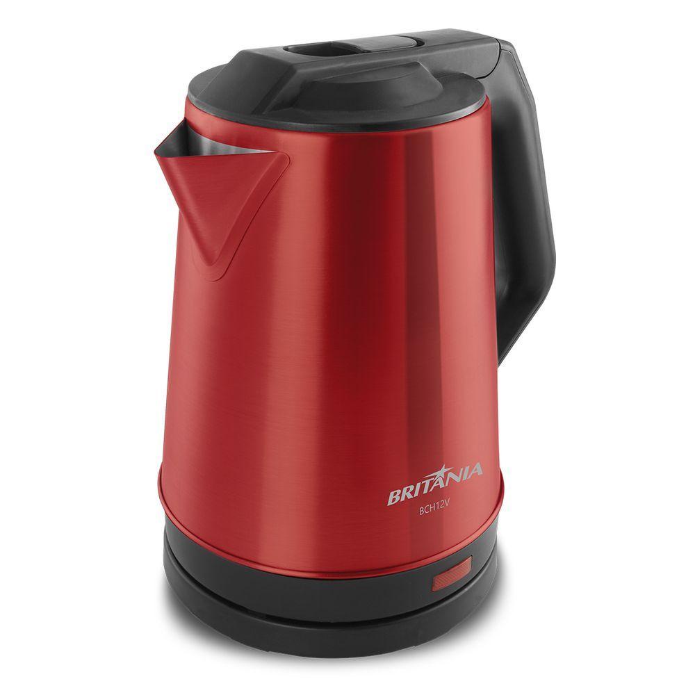 Chaleira Elétrica Britânia BCH12V 1,9L Vermelha com Preto — Eletroportáteis