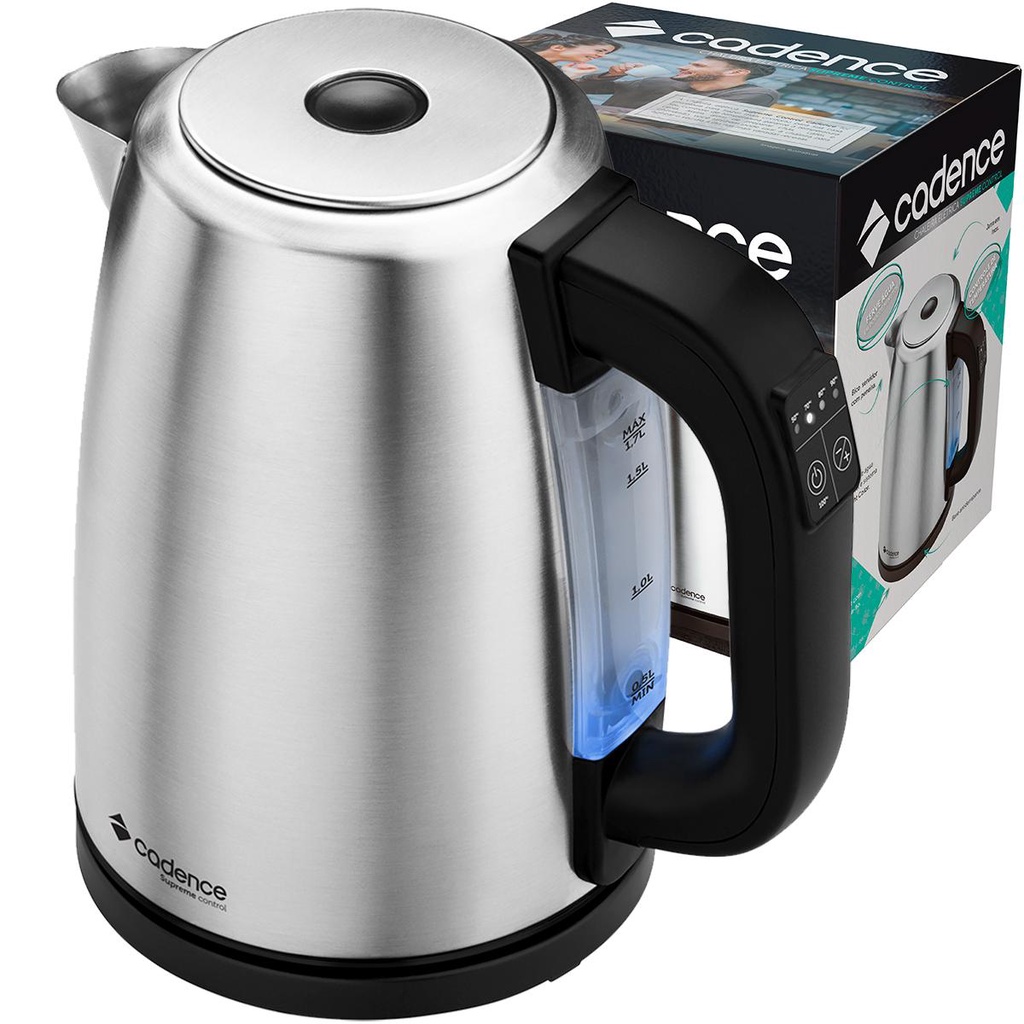 Chaleira Elétrica Cadence Supreme Control Inox 127V 1,7L 1200W — Eletroportáteis