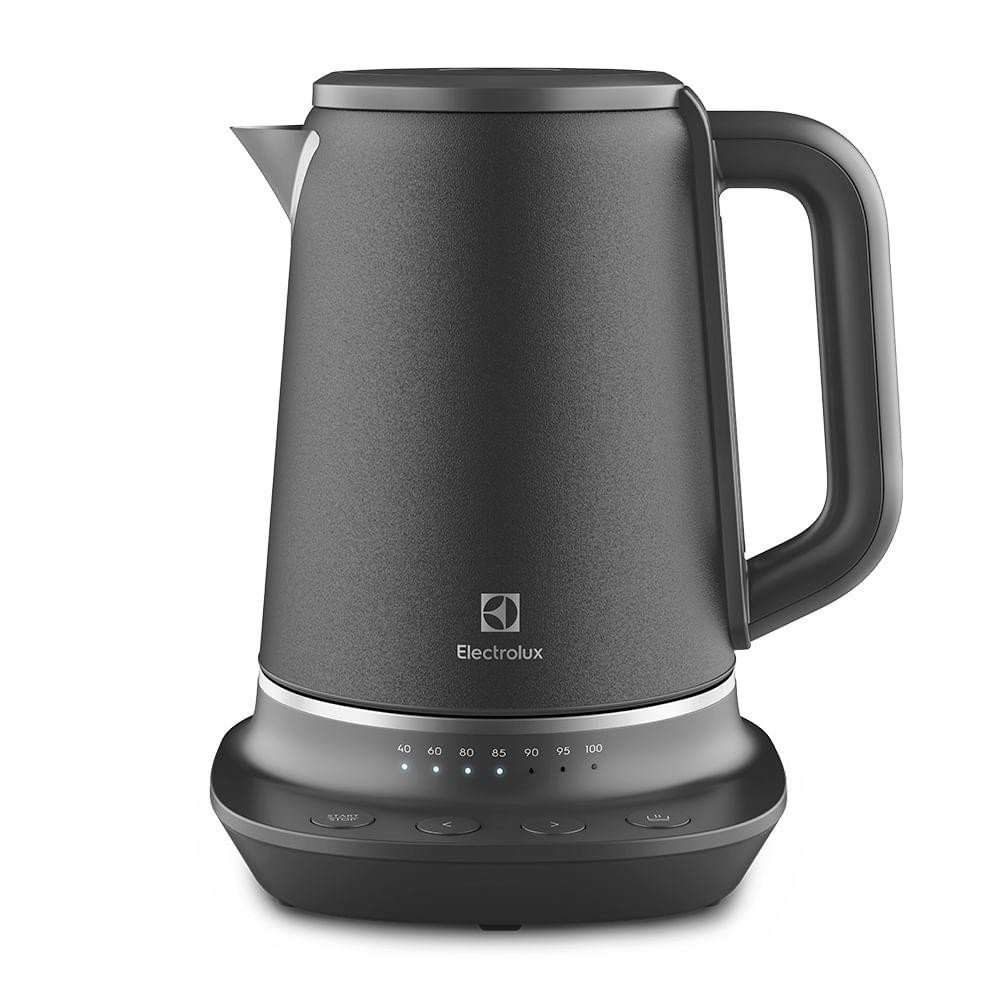Chaleira Elétrica Electrolux 1,7L Inox Preta Expert com Tecnologia