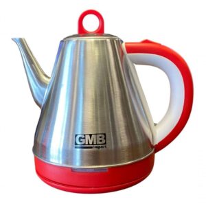 Chaleira Elétrica Gmb Aço Inox 1,5L Vermelha 1500W com Desligamento