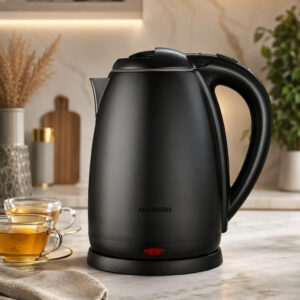 Chaleira Elétrica Jarra 1.8L Café Chá Inox 110v Preto Matte