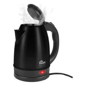 Chaleira Elétrica Kian 1,8L Inox Fosco Preto 1500W com Desligamento
