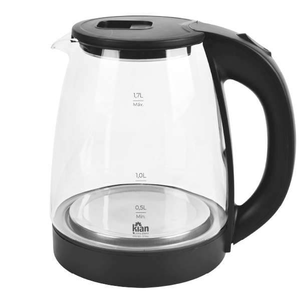 Chaleira Elétrica Kian de Vidro 1,7L 127V Aquecimento Rápido e