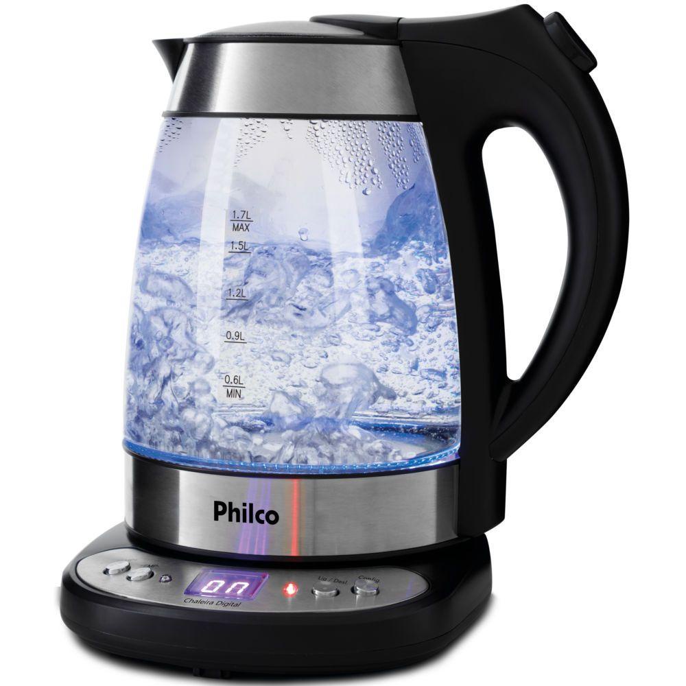 Chaleira Elétrica Philco Glass 1,7 Litros com Painel Digital — Eletroportáteis