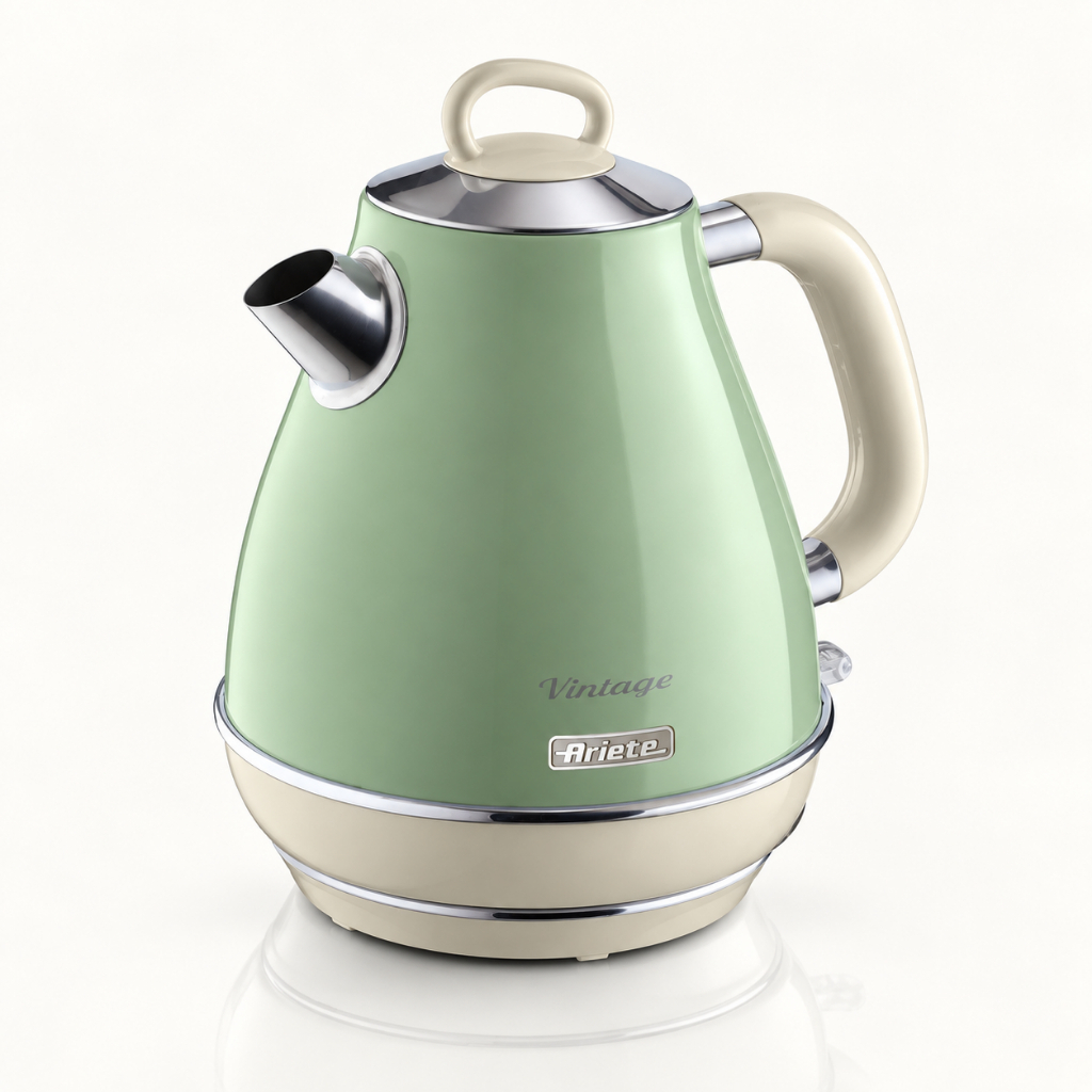 Chaleira Elétrica Vintage Verde 1,7L Aço Inox 1850W 220V Ariete